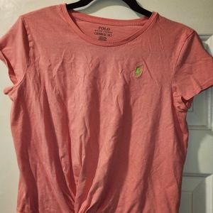 Girls Polo by Ralph Lauren crop top size XL in coral